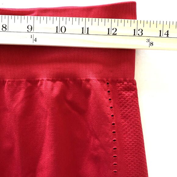 Fabletics Sync Seamless Red 7/8 Leggings High-Waisted Perforated Activewear Sz M - Picture 8 of 10